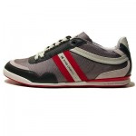 $225 Hugo Boss “ORANGE” Sneakers Mens Grey Red Shoes 12 45 Trainers Walking .5