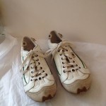 Diesel White Leather Mens Sneaker With Green Stitchingsize Us 11