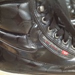Diesel Black Patent Leather High Tops Shoes Sports Athletic 12 M