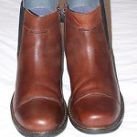 CLARKS MEN ANKLE BOOTS SIZE 9.5 MEDIUM BROWN LEATHER EUC