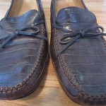 COLE HAAN ALLIGATOR DARK BROWN DRIVERS MOCS 11