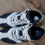 DIESEL Hugo Mens Petrol Blue White Leather athletic shoes sneakers US 12 45 EU