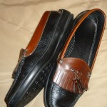 Cole Haan Mens Loafers Two Tone Leather Tassels Size 10 1/2M