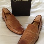 COLE HAAN Mens Pinch Air Leather Shoes – 9 ( comes w/ box, stretchers & bags )