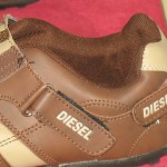 Mens PRE-OWNED Diesel Loop on Each Side Slip-on Sneakers Shoes – Brown – Size 10