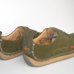J-Shoes mens 8 vintage oxfords clarks used green suede