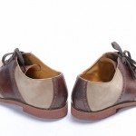 Cole Haan C08550 8.5 Oxford Saddle Shoe Chocolate Brown Leather Khaki Tan Suede
