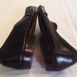 COLE HAAN  Slip-on Penny LOAFERS Two-Tone Black & Tan LEATHER Italy Mens 8 M