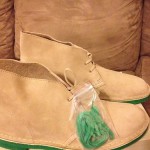 Mens Clarks Desert Boots Bright Green Sole Size 12 NIB Deadstock