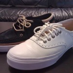 2 LOT OF MENS VANS SPECTATOR COBERN OTW WHITE NAVY VAULT SZ 9.5 ERA LEATHER