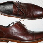 COLE HAAN MENS SZ 9.5 DARK BROWN LEATHER OXFORDS COMFORT SHOES