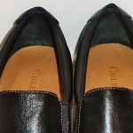 Men’s Cole Haan Black Leather w/Tan Top Stitching Comfort Slip-Ons Sz 8 1/2-9M