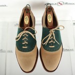 Mens Cole Haan Stylish G2 Oxford Beige/green Leather Shoes sz 8.5 D