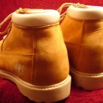 MEN’S GOLD SUEDE LEATHER HIKING BOOTS BY TIMBERLAND, SZ 8.5M; PRE-OWNED