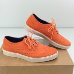 COLE HAAN BERGEN Suede Leather Wingtip Orange Lace Up 10.5 D Corporate Mens