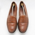 Mens shoes COLE HAAN Resort saddle tan leather slip on penny loafers sz 12 D