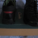 CLARKS CELICA BLACK LEATHER SHOES MEN’S 8M