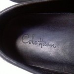 Mens Cole Haan Nike Air Shoes Size 11.5 M Black Leather Slip Ons Loafers