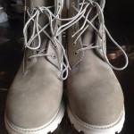 Timberland 6 Inch Grey And White Men Boots