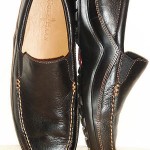 Men’s Cole Haan Black Leather w/Tan Top Stitching Comfort Slip-Ons Sz 8 1/2-9M