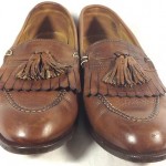 COLE HAAN Mens Brown LEATHER Kiltie Tassle Tassel Slip On Loafer Shoes SIZE 10 B