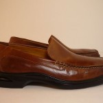 Cole Haan Mens 9 M Santa Barbara Saddle Tan Italian Leather Nike Air Sole $158