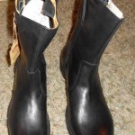 Diesel Mid Calf Pull On Riding Boot Shoe Black Leather Mens Size 12 EU Size 45