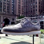 NwB Cole Haan LunarGrand Long Wingtip Kudu Suede Lime Stone SoHo C11867 8.5M