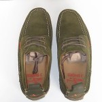 J-Shoes mens 8 vintage oxfords clarks used green suede