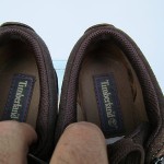 Mens sz 8 M dark brown leather rustic Timberland all terrain work/ casual shoes