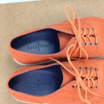 COLE HAAN BERGEN Suede Leather Wingtip Orange Lace Up 10.5 D Corporate Mens