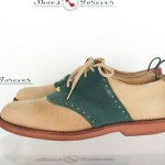 Mens Cole Haan Stylish G2 Oxford Beige/green Leather Shoes sz 8.5 D