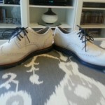 Men’s Cole Haan Lunargrand suede Wingtip ivory/black 11 M New