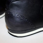 $395 Hugo Boss ‘NIKKOS’ Size 10 (9 UK) Leather Ankle Boots/Sneakers in Black