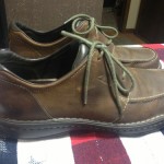 Mens CLARKS Brown Leather Casual Oxfords Shoes Size 10.5M Euc!