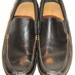 Men’s Cole Haan Black Leather w/Tan Top Stitching Comfort Slip-Ons Sz 8 1/2-9M