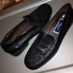 BRAGANO Italy Cole Haan Woven Black Leather Men Slip On Loafers Shoes Size 8.5 D