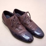 Hugo Boss Orange Label Brown Leather Oxford Wing Tip Brogue Lace Up Shoes Sz 11