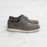 NwB Cole Haan LunarGrand Long Wingtip Kudu Suede Lime Stone SoHo C11867 8.5M