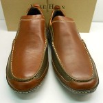 NEW COLE HAAN AIR INFINITY BOURBON WITH BROWN LEATHER CASUAL SLIP ON W/ NIKE AIR