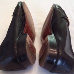 COLE HAAN  Slip-on Penny LOAFERS Two-Tone Black & Tan LEATHER Italy Mens 8 M