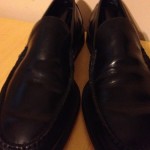 Cole Haan Black slip on mens shoes 10.5 Medium In Good Condition