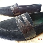 Men’s size 11 BRAGANO Black GENUINE CROCODILE shoes Cole Haan Loafer Leather