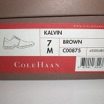 COLE HAAN KALVIN-BROWN-Mens shoes-Lace Up-Oxford-Pebbled Leather- SZ 7 M-NIB