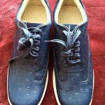 MENS COLE HAAN NIKE AIR CONNER OSTRICH PRINT LEATHER SHOES BLUE OXFORD SPORT 8.5