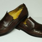 COLE HAAN Rust-Brown Leather Slip-On Loafers – US 10 M