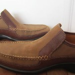 Cole Haan Nike Air Nubuck Leather Synthetic Sole Brass Shoes Loafers SZ 7 M
