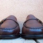 Cole Haan Mens Casual Dress Shoe Size 8.5EEE Brown Leather Slip On Buckle Loafer