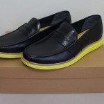New Cole Haan LUNARGRAND Penny Black / Volt Men Loafer Shoes size 9