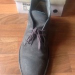 Clarks Desert Boots Grey Suede Sz 8.5 Pre Owned